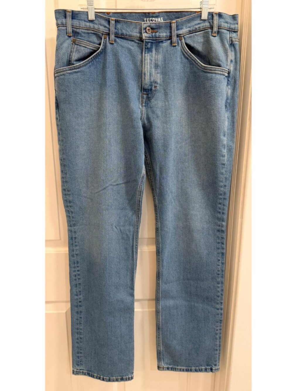 Tecovas Rugged Relaxed Jeans 36x34 Light Wash Stretch Denim Western